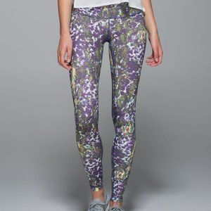 Lululemon Wunder Under Pant Luxtreme Midrise Floral Sport Backdrop Iris Flower 4